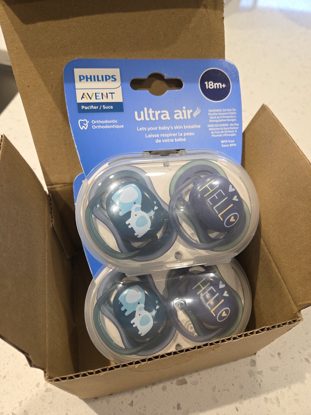 2 For $10 Philips Avent Ultra Air Pacifiers 18m+ (4-Pack) Brand New Baby Toddler